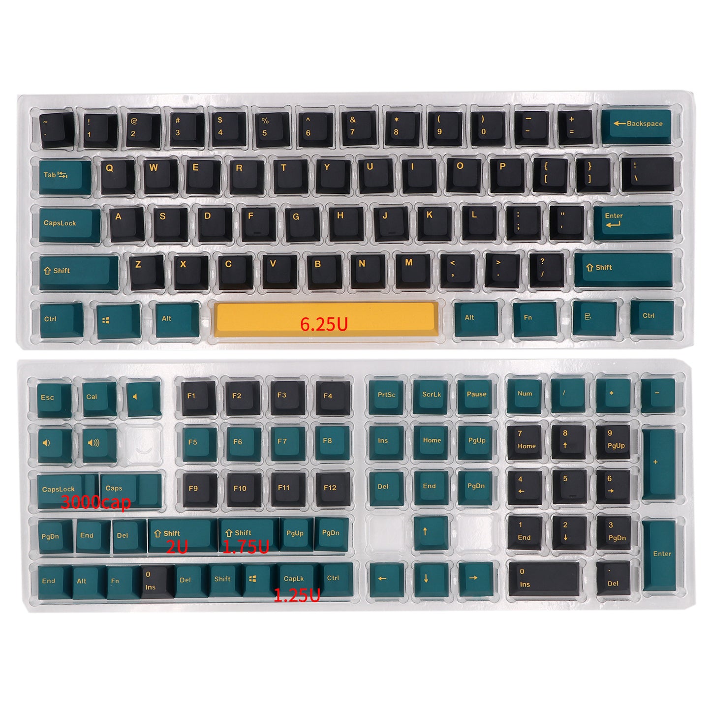 AureliaKeys Mars Green Keycap Set – PBT Double-Shot 126 Keys