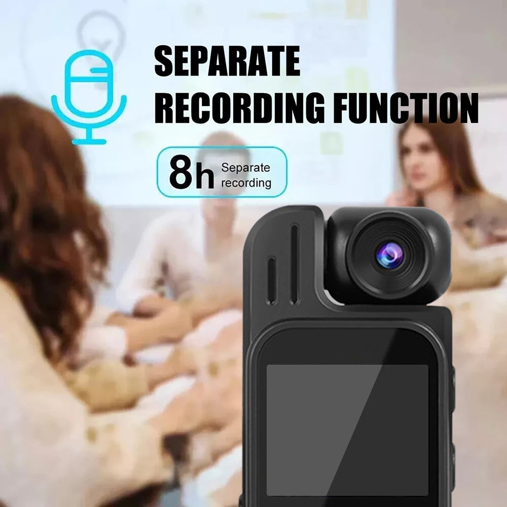 WatchLite™ Y9 Mini Body Camera – Videoregistratore portatile HD 1080P con visione notturna a infrarossi e obiettivo rotante a 180° 