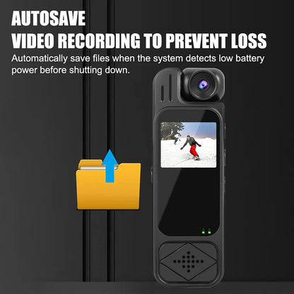 WatchLite™ Y9 Mini Body Camera – Videoregistratore portatile HD 1080P con visione notturna a infrarossi e obiettivo rotante a 180° 