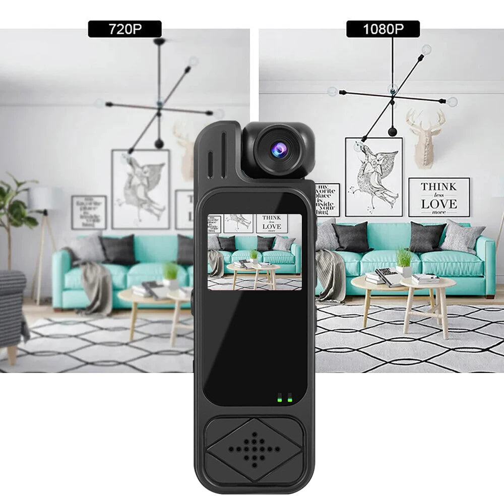WatchLite™ Y9 Mini Body Camera – Videoregistratore portatile HD 1080P con visione notturna a infrarossi e obiettivo rotante a 180° 